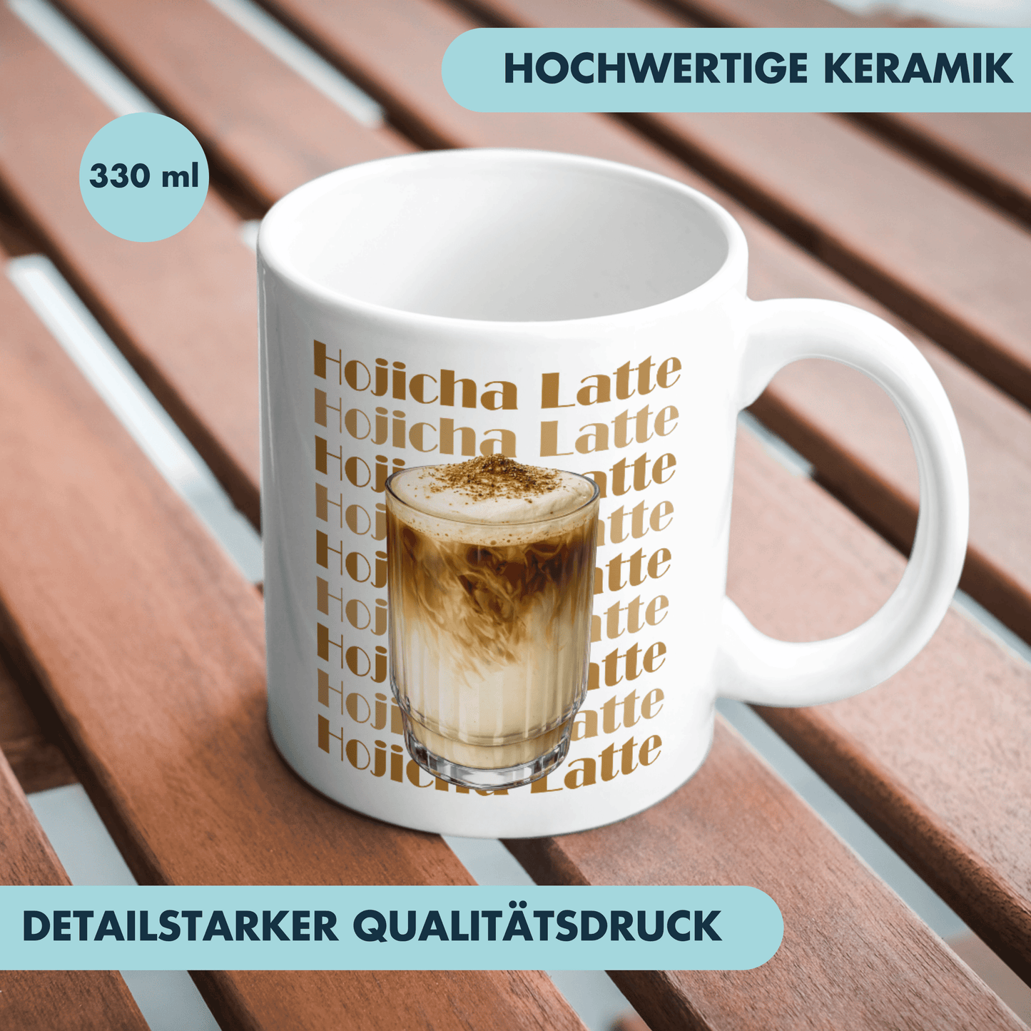 Hojicha Latte Tee Kaffee Tasse
