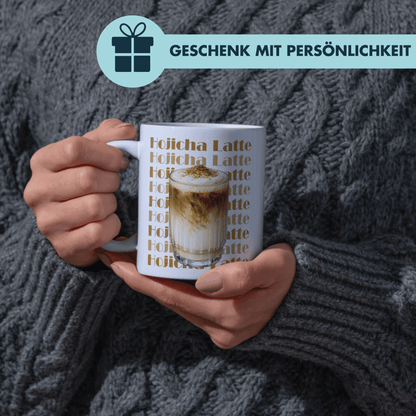 Hojicha Latte Tee Kaffee Tasse