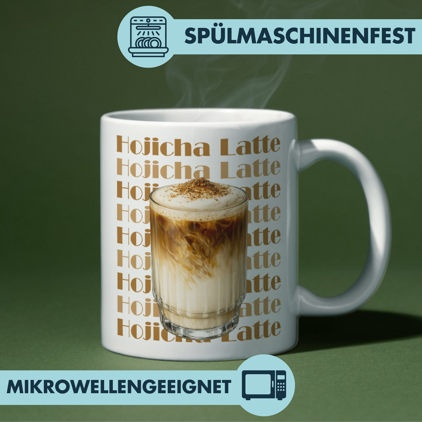 Hojicha Latte Tee Kaffee Tasse