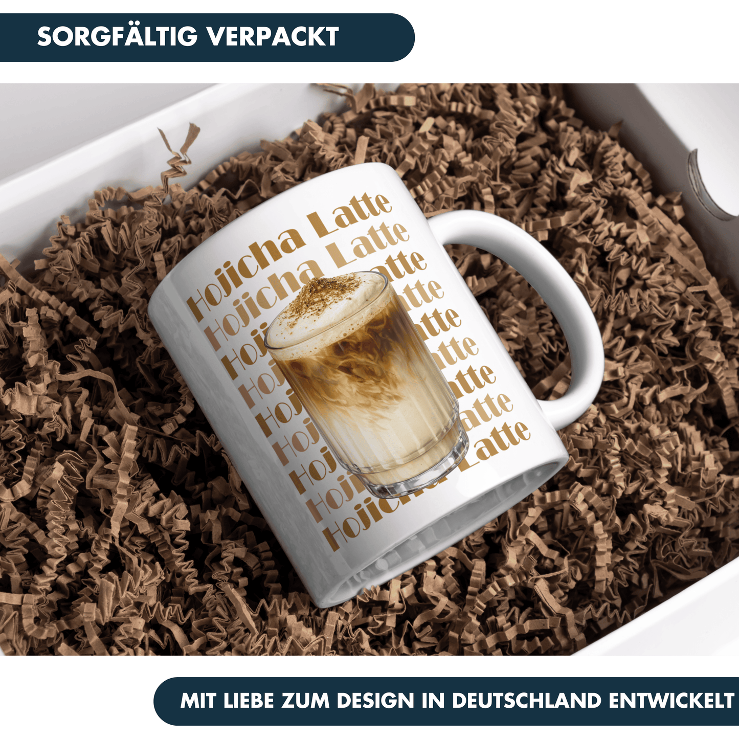 Hojicha Latte Tee Kaffee Tasse