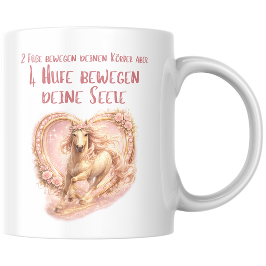 2 Füße Bewegen Deinen Körper Aber 4 Hufe Bewegen Deine Seele Pferd Reiten Kaffee Tasse