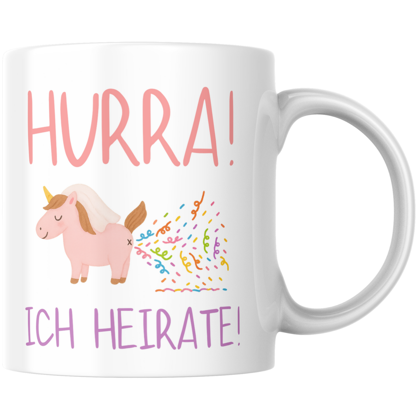 Hurra Ich Heirate Einhorn Braut Konfetti Pups Kaffee Tasse