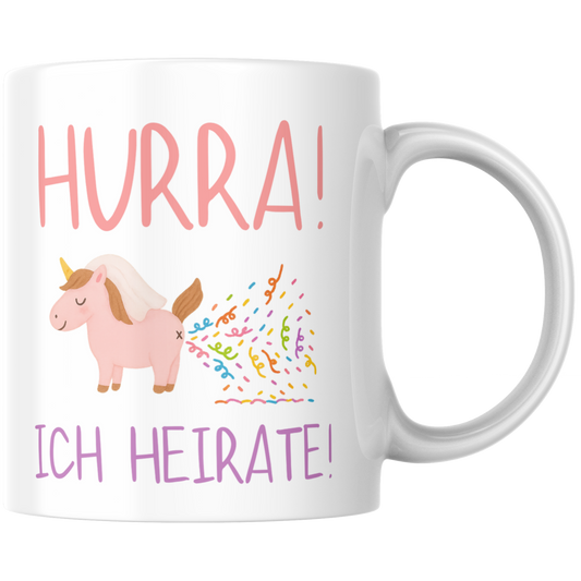 Hurra Ich Heirate Einhorn Braut Konfetti Pups Kaffee Tasse