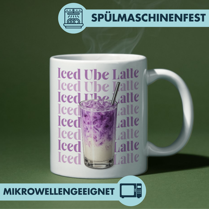 Iced Ube Latte Kaffee Tasse