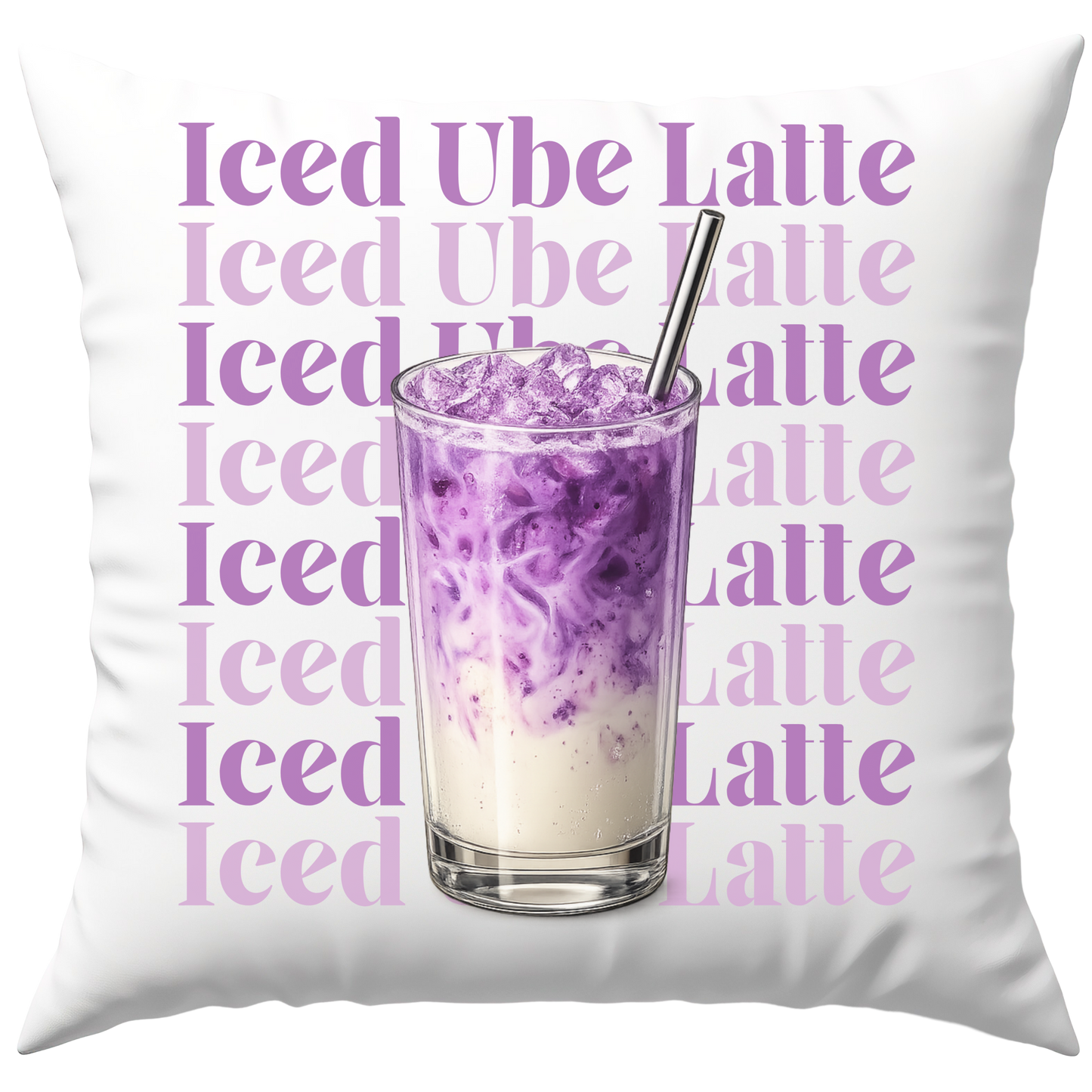Iced Ube Latte Deko Kissen