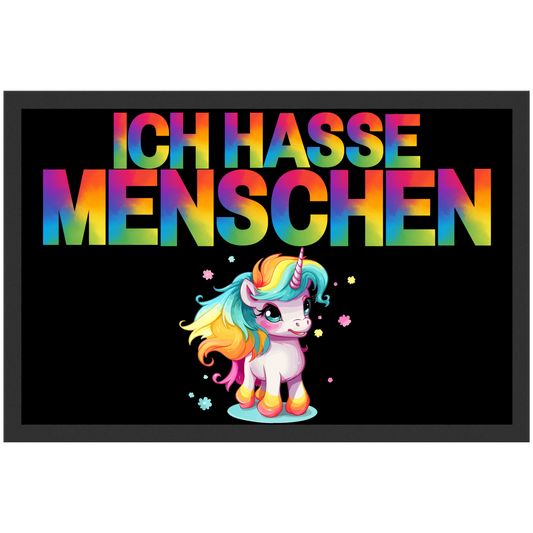 Ich Hasse Menschen Einhorn Regenbogen Fußmatte