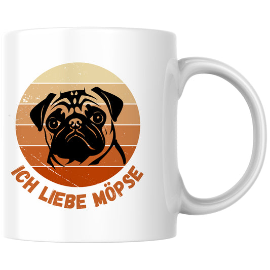 Ich Liebe Möpse Hund Zweideutig Kaffee Tasse