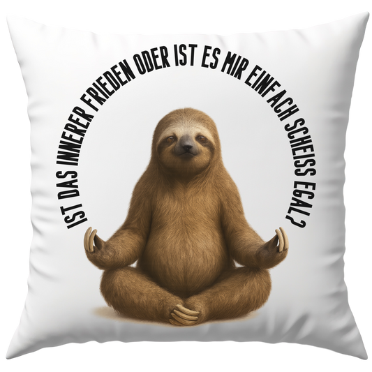 Ist Das Innerer Frieden Oder Ist Es Mir Einfach Scheiss Egal? Deko Kissen