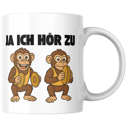 Ja Ich Hör Zu Spielzeug Affe Kaffee Tasse
