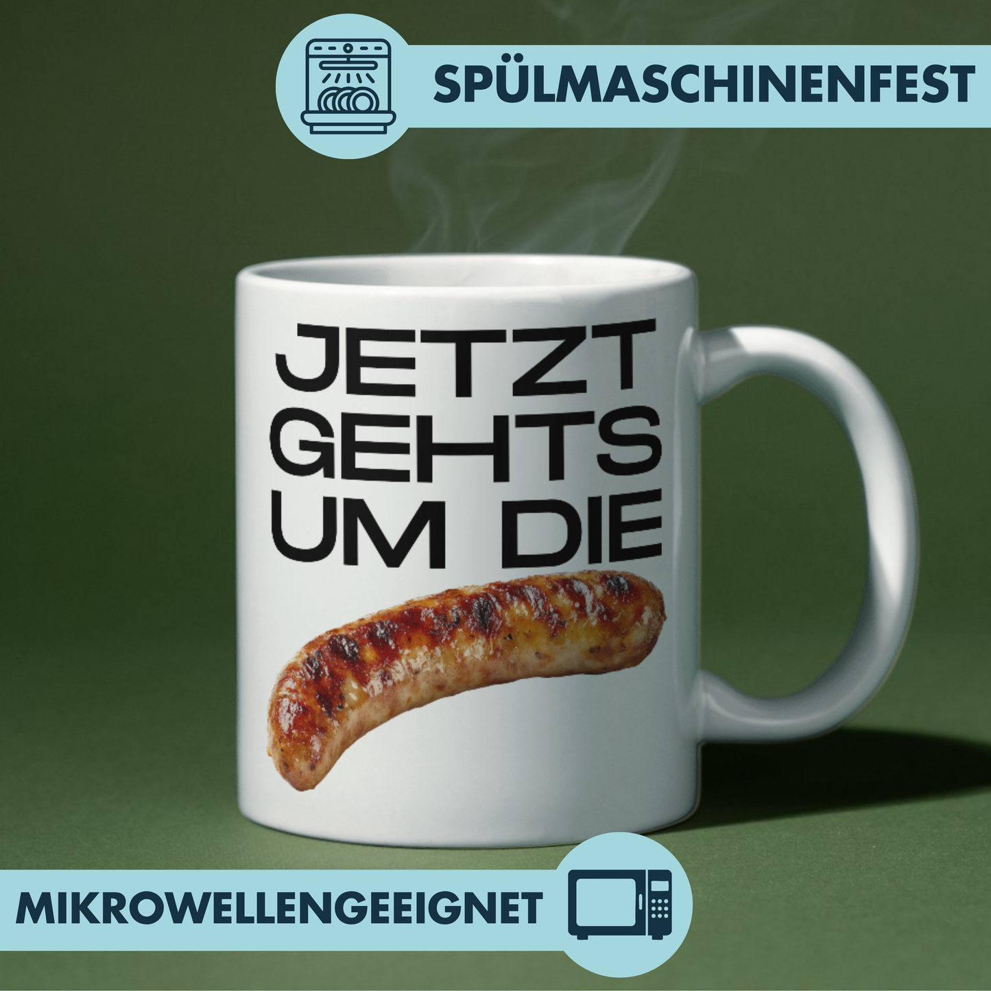 Jetzt Gehts Um Die Wurst Sprichwort Kaffee Tasse