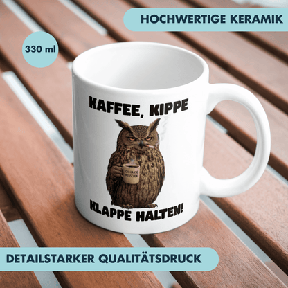 Kaffee Kippe Klappe Halten Tasse