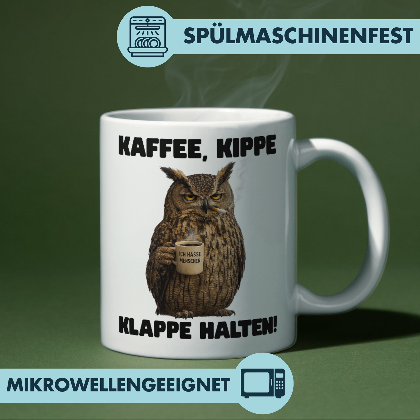 Kaffee Kippe Klappe Halten Tasse