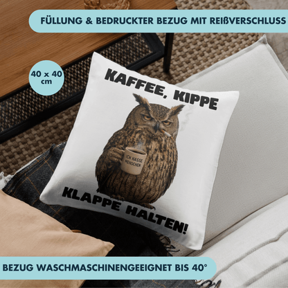 Kaffee Kippe Klappe Halten Deko Kissen