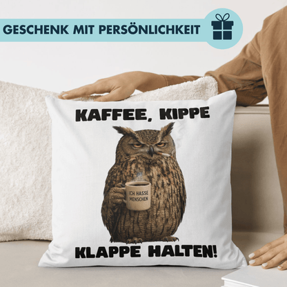 Kaffee Kippe Klappe Halten Deko Kissen