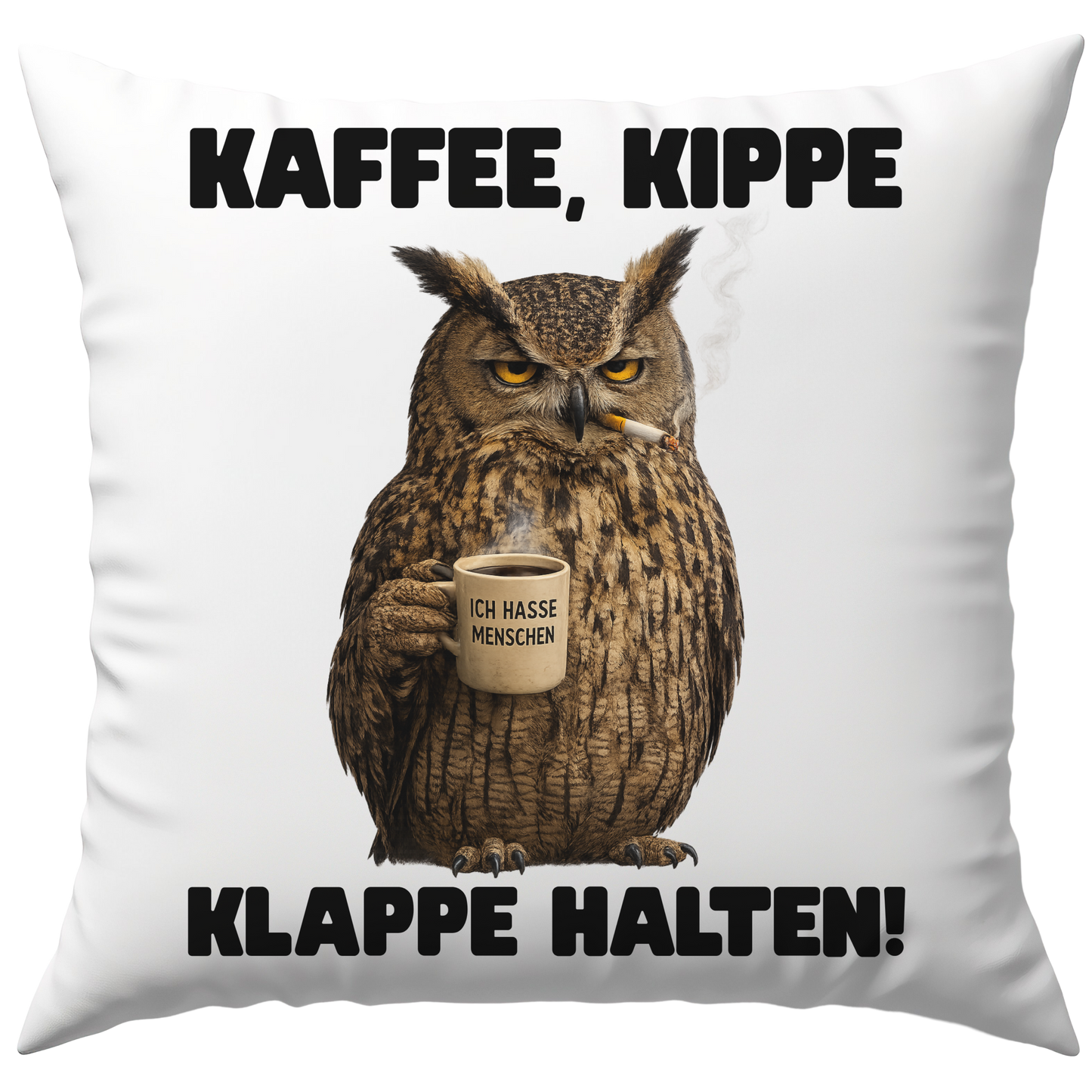 Kaffee Kippe Klappe Halten Deko Kissen