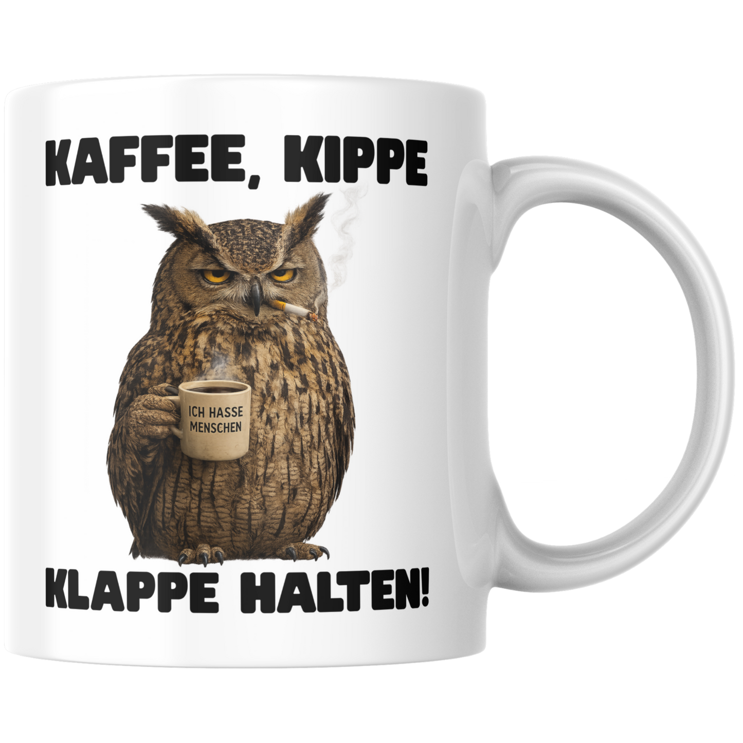 Kaffee Kippe Klappe Halten Tasse