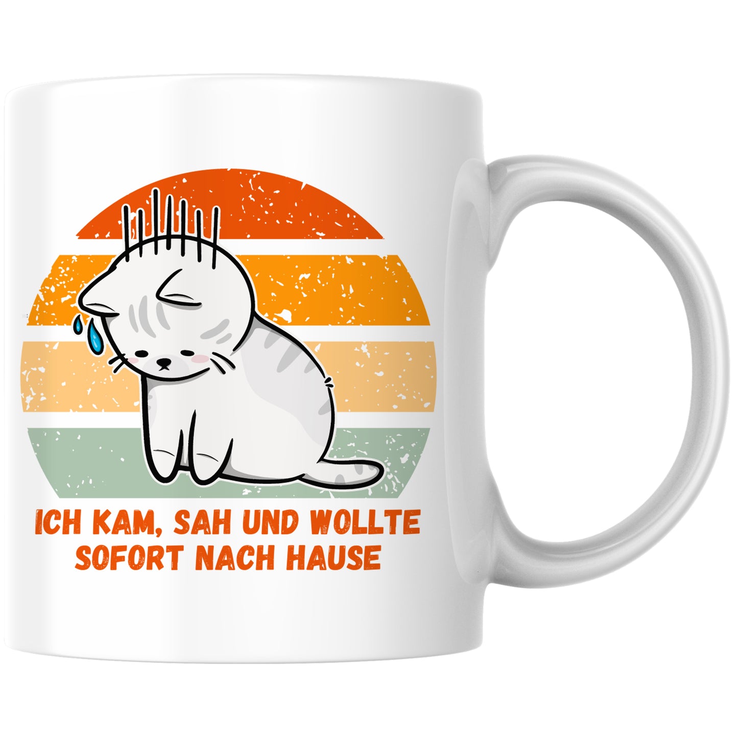 Ich Kam, Sah Und Wollte Sofort Nach Hause Katze Kaffee Tasse