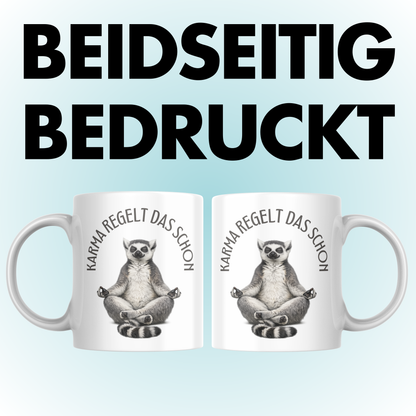 Karma Regelt Das Schon Lemur Kaffee Tasse