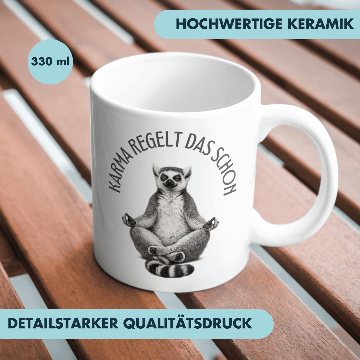 Karma Regelt Das Schon Lemur Kaffee Tasse
