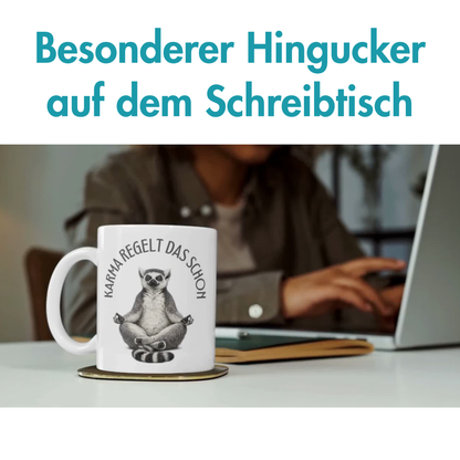 Karma Regelt Das Schon Lemur Kaffee Tasse