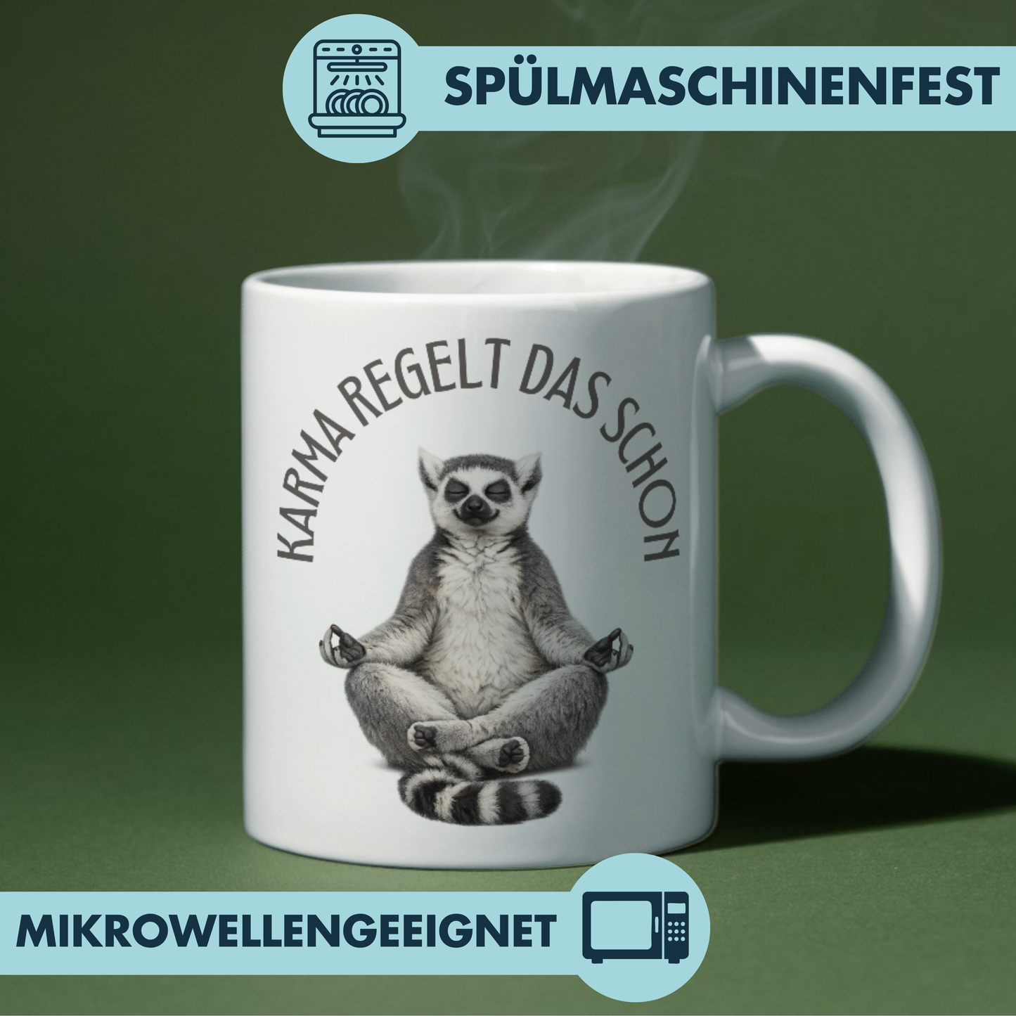 Karma Regelt Das Schon Lemur Kaffee Tasse