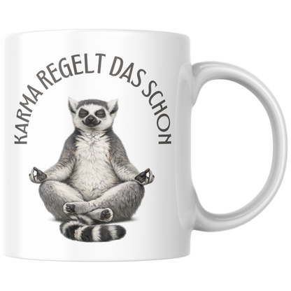 Karma Regelt Das Schon Lemur Kaffee Tasse