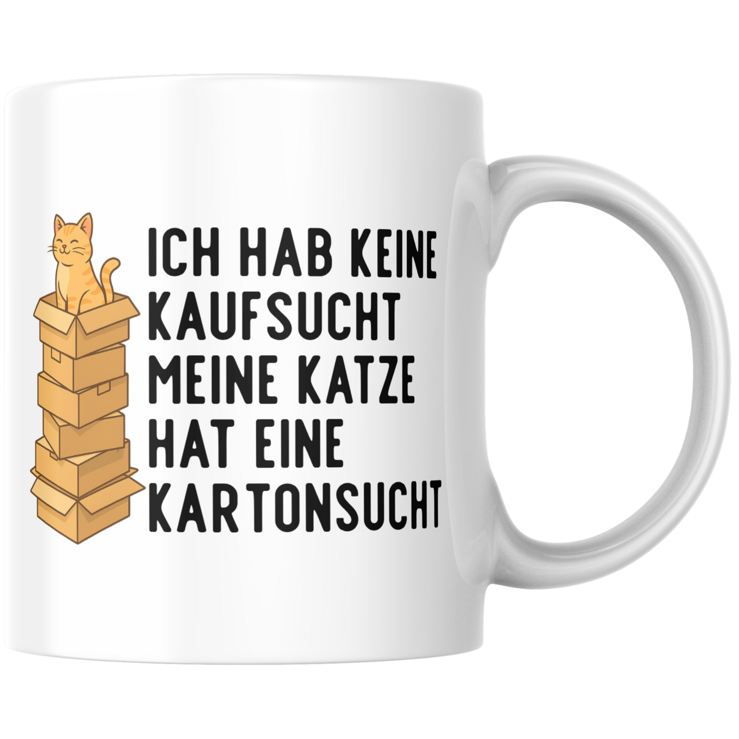 Ich Hab Keine Kaufsucht Meine Katze Hat Eine Kartonsucht Kaffee Tasse