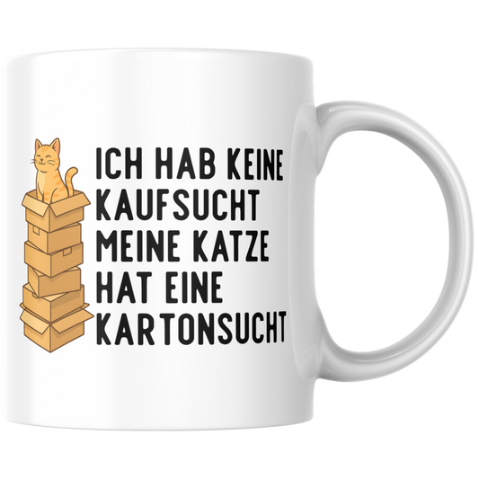 Ich Hab Keine Kaufsucht Meine Katze Hat Eine Kartonsucht Kaffee Tasse