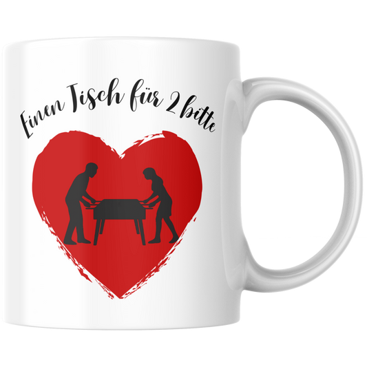 Einen Tisch Für 2 Bitte Kicker Kaffee Tasse