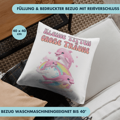 Kleine Titten Große Träume Deko Kissen