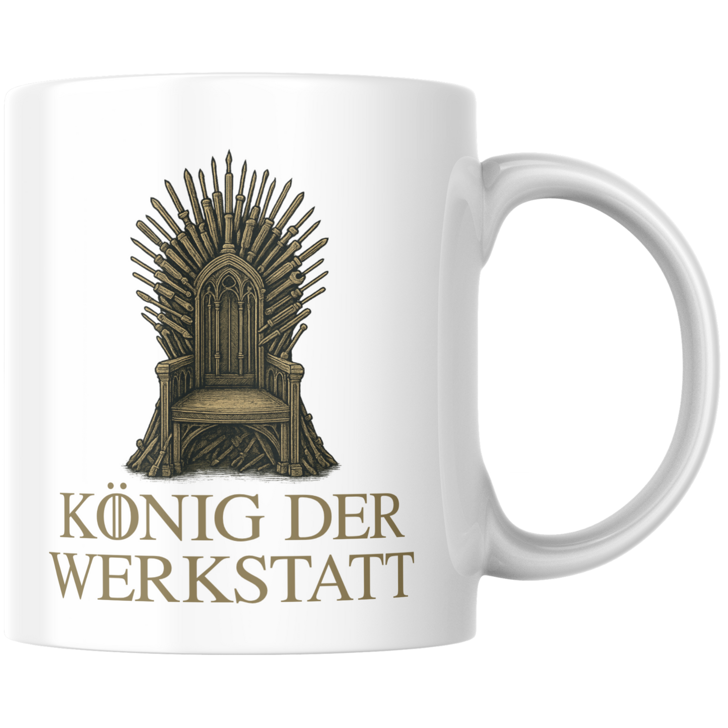 König Der Werkstatt Thron Aus Werkzeug Kaffee Tasse