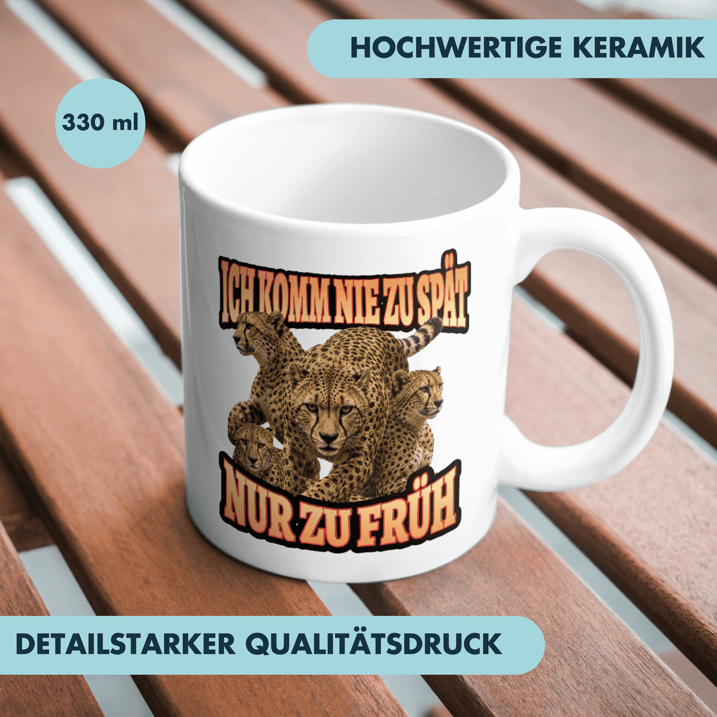 Ich Komm Nie Zu Spät Nur Zu Früh Kaffee Tasse