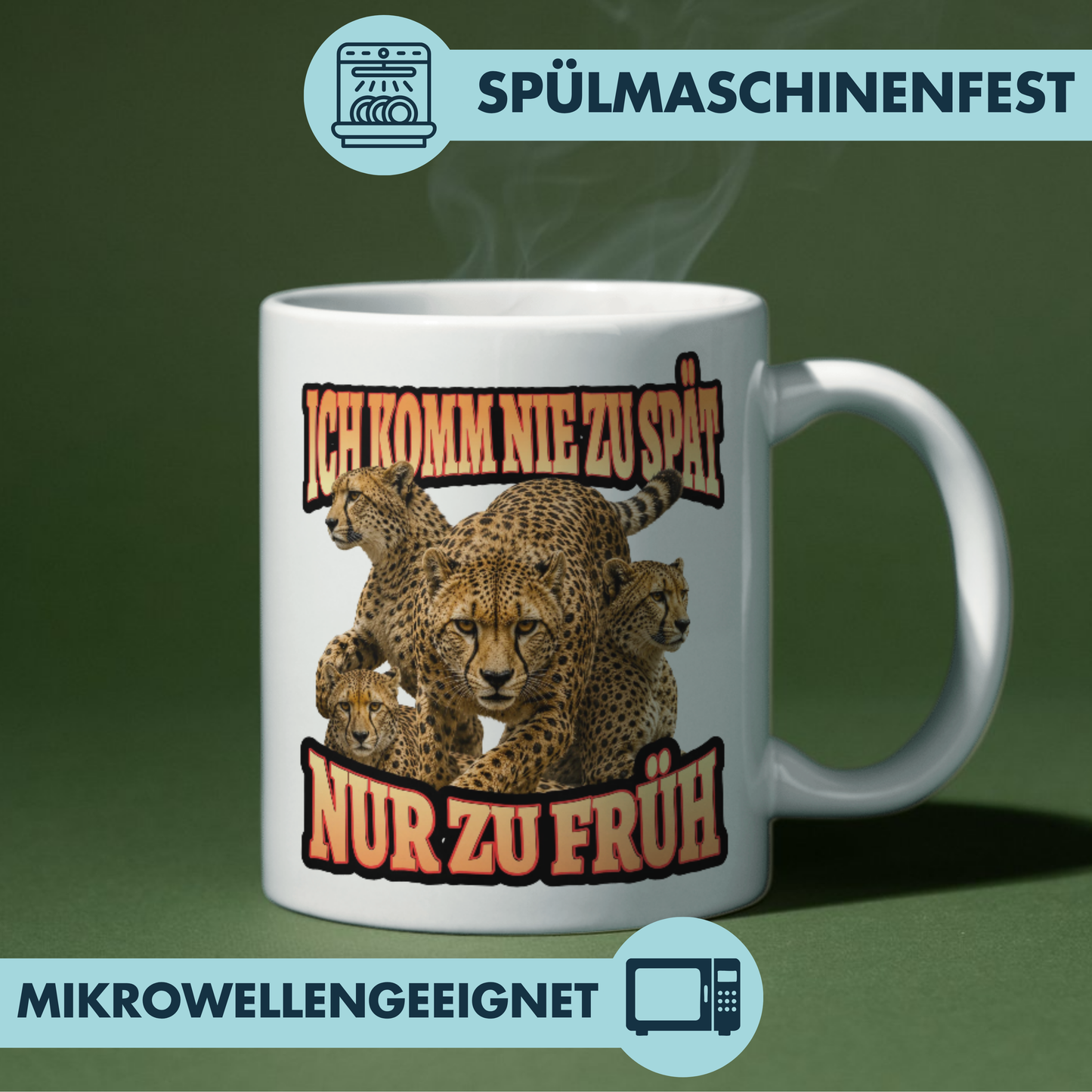 Ich Komm Nie Zu Spät Nur Zu Früh Kaffee Tasse