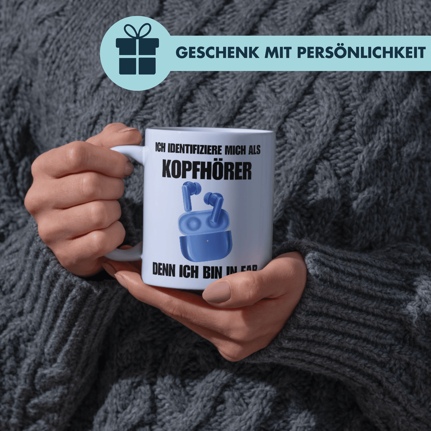 Ich Identifiziere Mich Als Kopfhörer Denn Ich Bin In Ear Kaffee Tasse