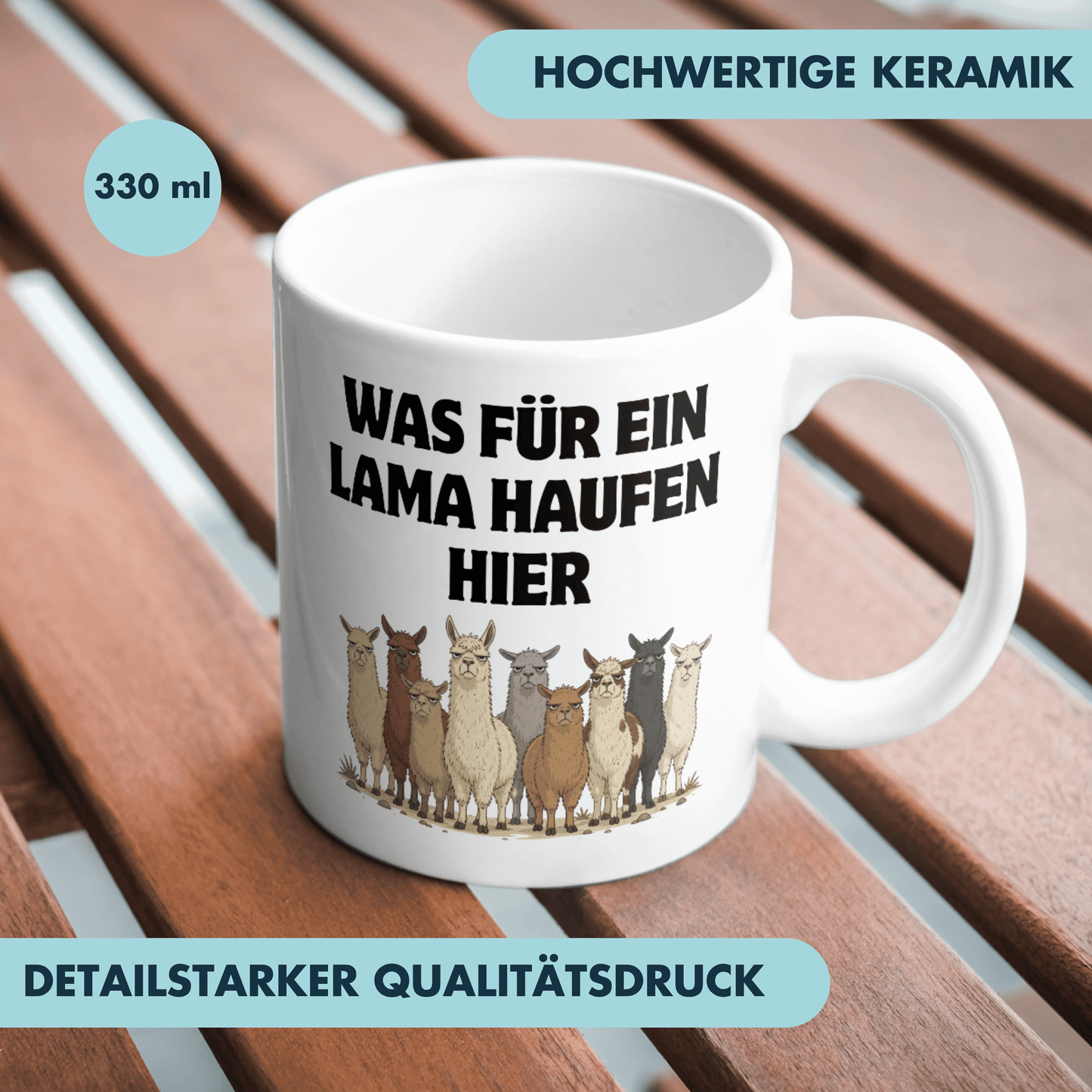 Was Für Ein Lama Haufen Hier Wortspiel Kaffee Tasse