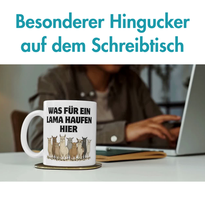 Was Für Ein Lama Haufen Hier Wortspiel Kaffee Tasse