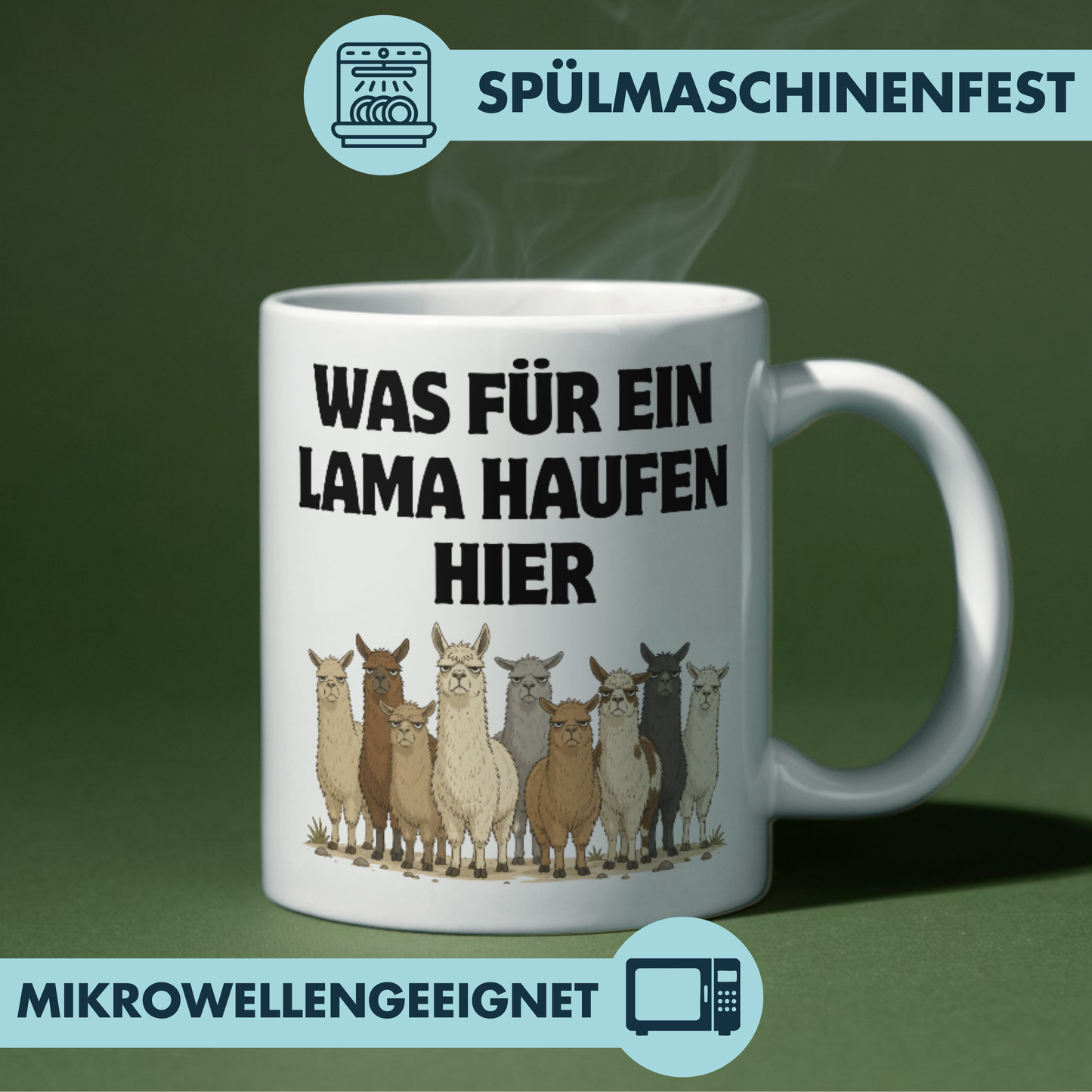 Was Für Ein Lama Haufen Hier Wortspiel Kaffee Tasse