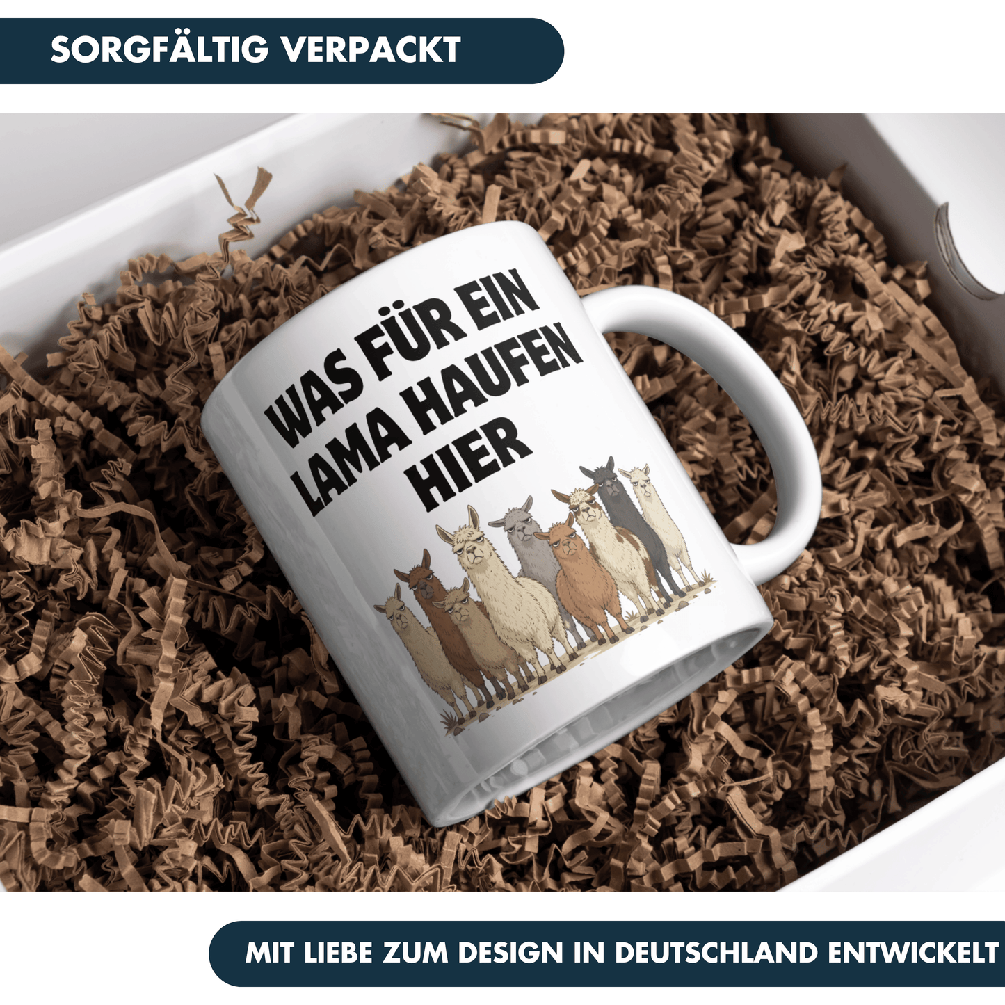 Was Für Ein Lama Haufen Hier Wortspiel Kaffee Tasse