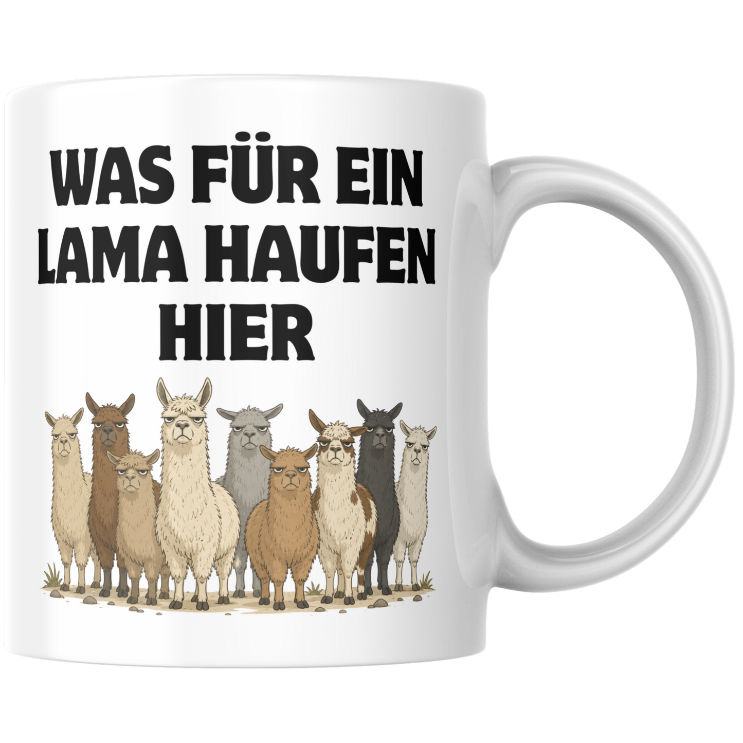 Was Für Ein Lama Haufen Hier Wortspiel Kaffee Tasse