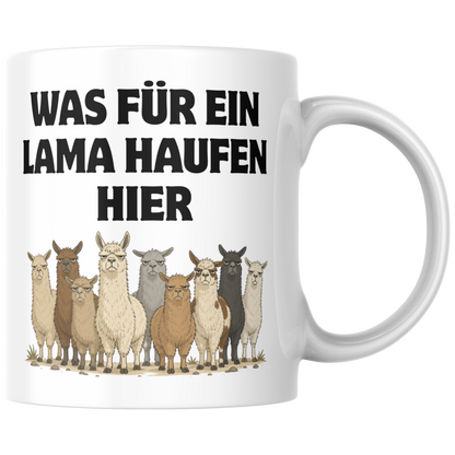 Was Für Ein Lama Haufen Hier Wortspiel Kaffee Tasse