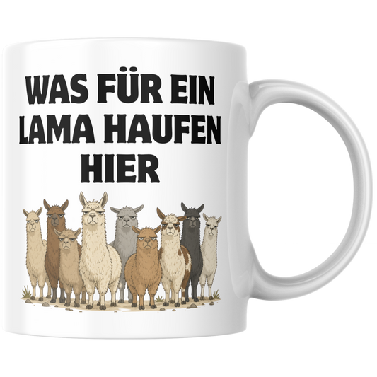 Was Für Ein Lama Haufen Hier Wortspiel Kaffee Tasse