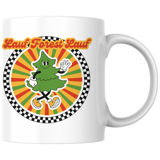 Lauf Forest Lauf Retro Spruch Kaffee Tasse