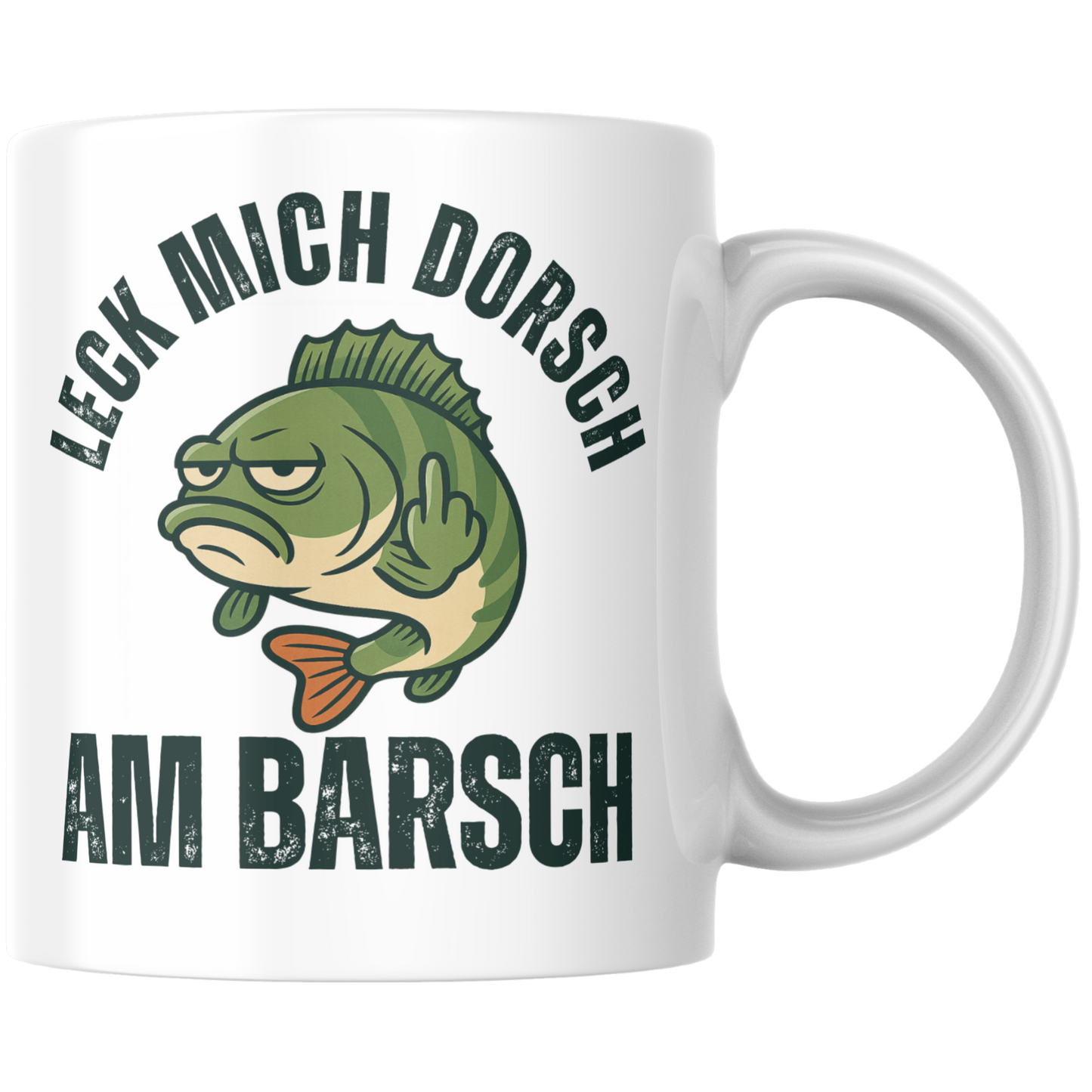 Leck Mich Dorsch Am Barsch Wortspiel Angler Kaffee Tasse