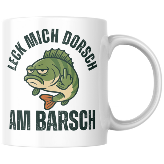 Leck Mich Dorsch Am Barsch Wortspiel Angler Kaffee Tasse