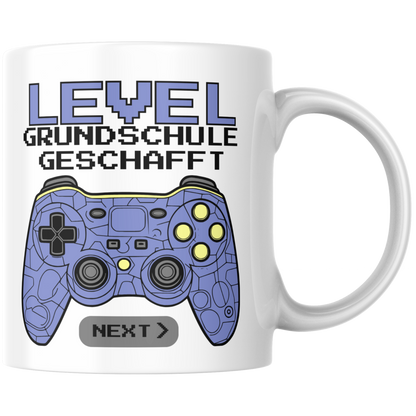 Level Grundschule Geschafft Zocker Gamer Weiterführende Schule Tasse