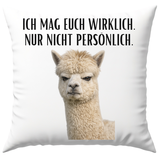 Ich Mag Euch Wirklich Nur Nicht Persönlich Deko Kissen