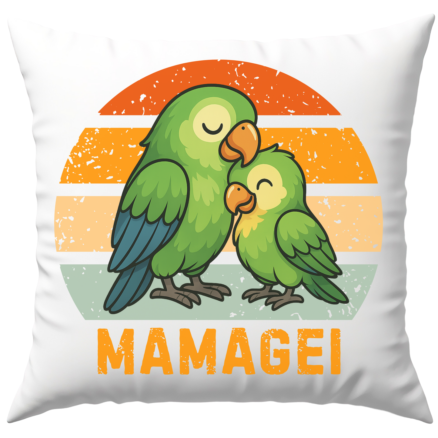 Mamagei Papagei Wortspiel Muttertag Deko Kissen