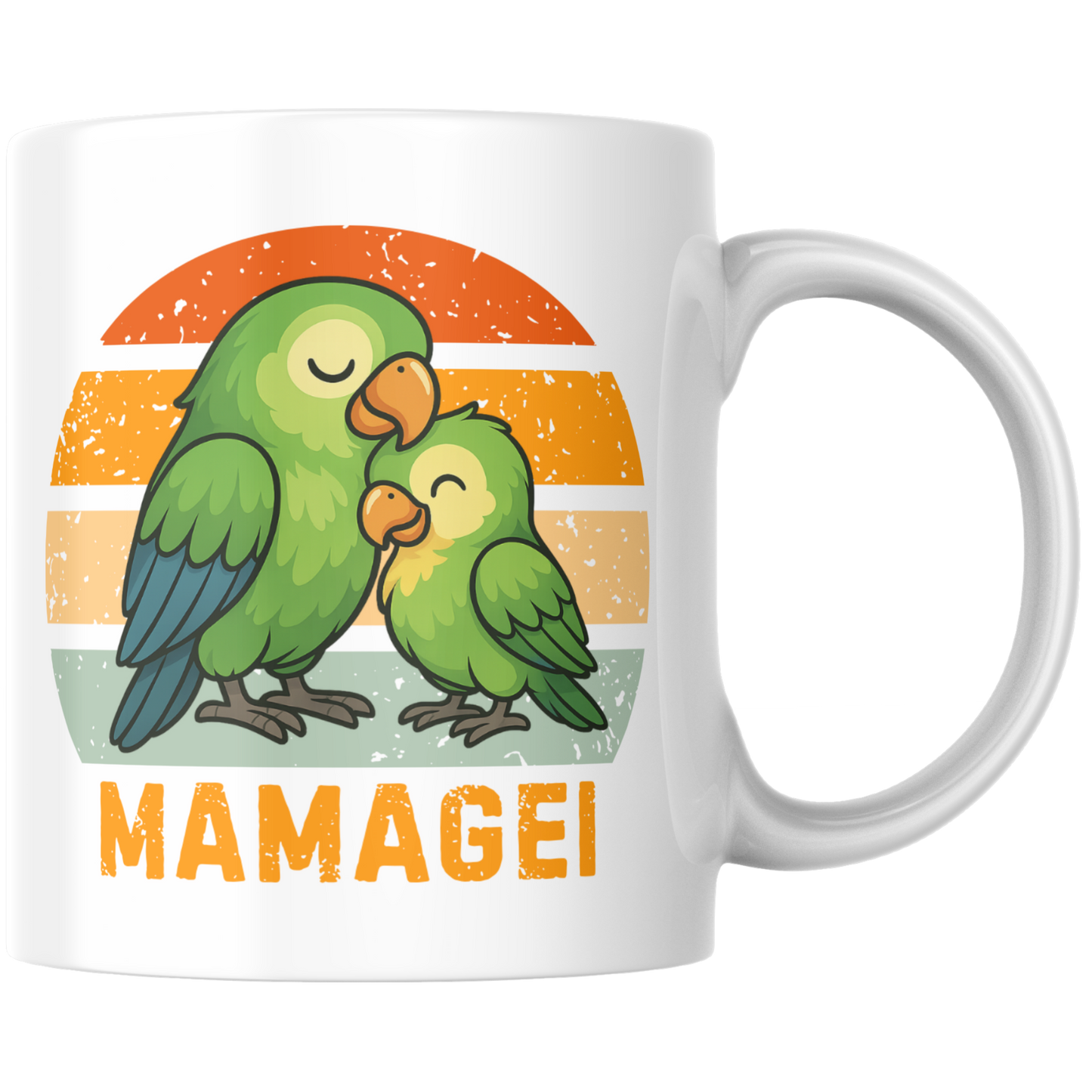 Mamagei Papagei Wortspiel Muttertag Kaffee Tasse