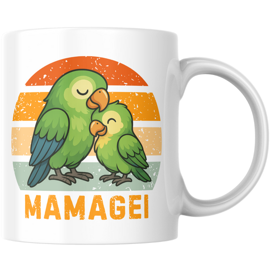 Mamagei Papagei Wortspiel Muttertag Kaffee Tasse