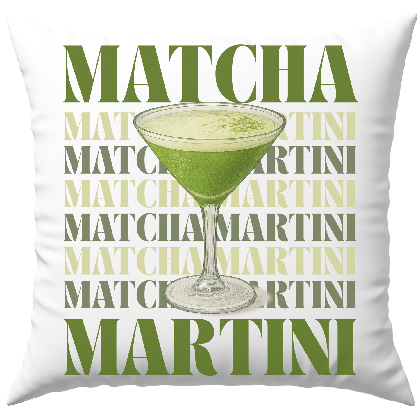 Matcha Martini Cocktail Deko Kissen